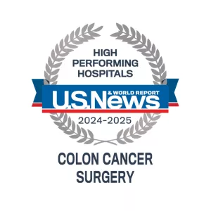 AdventHealth Orlando is recognized by U.S. News & World Report as a nationally rated leader in colon cancer surgery.